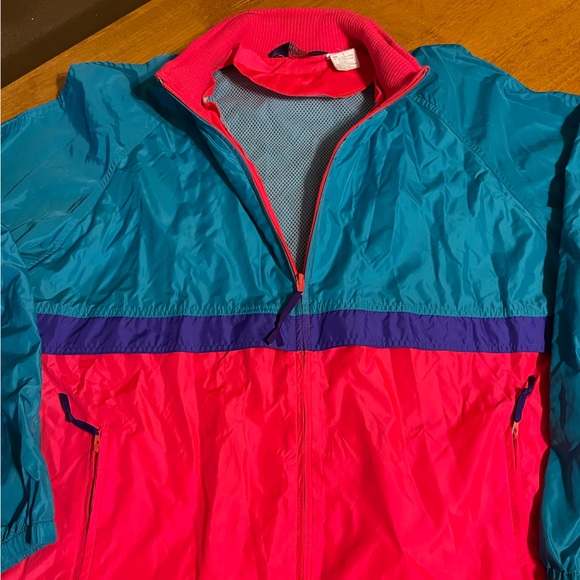 Vintage Woolrich full zip windbreaker Size large packable hood 80s retro - Picture 5 of 10